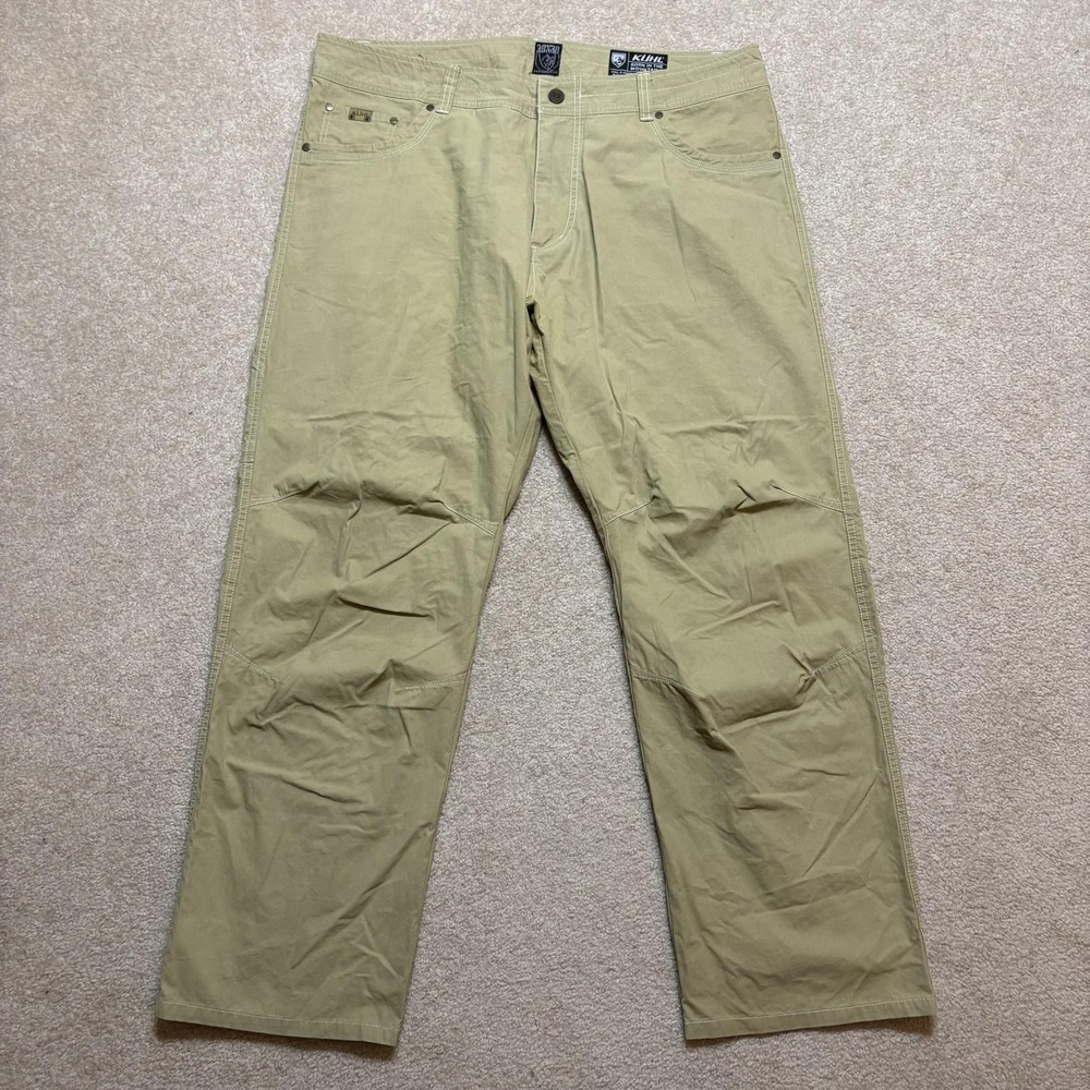 Kuhl‎ Pants Mens 38x30 Beige Canvas Outdoor Hiking Workwear Khaki Straight Leg